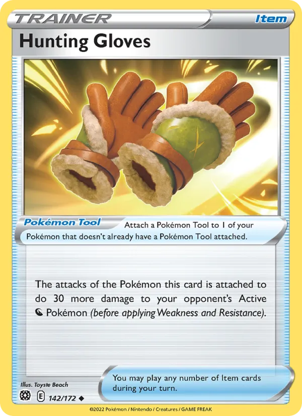 Gants de Chasse 142/172 — SWSH9 – Brilliant Stars — Carte Pokémon anglaise