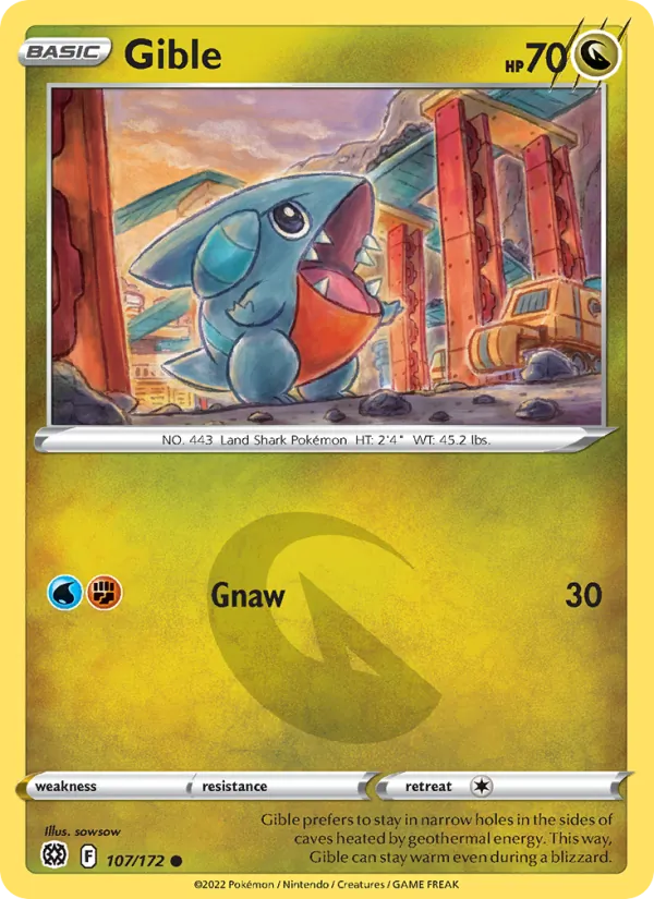 Griknot 107/172 — SWSH9 – Brilliant Stars — Carte Pokémon anglaise
