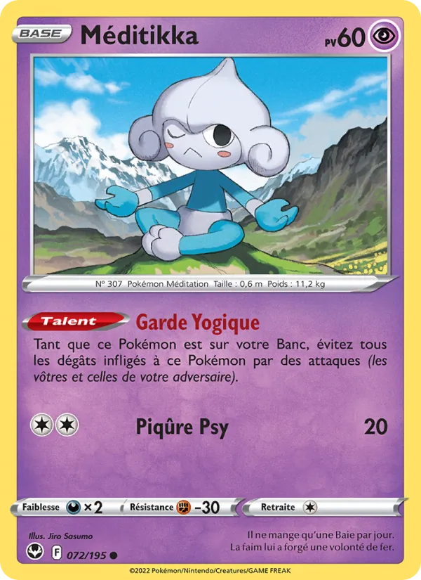 Méditikka 72/195 — EB12 – Tempête Argentée — Carte Pokémon française