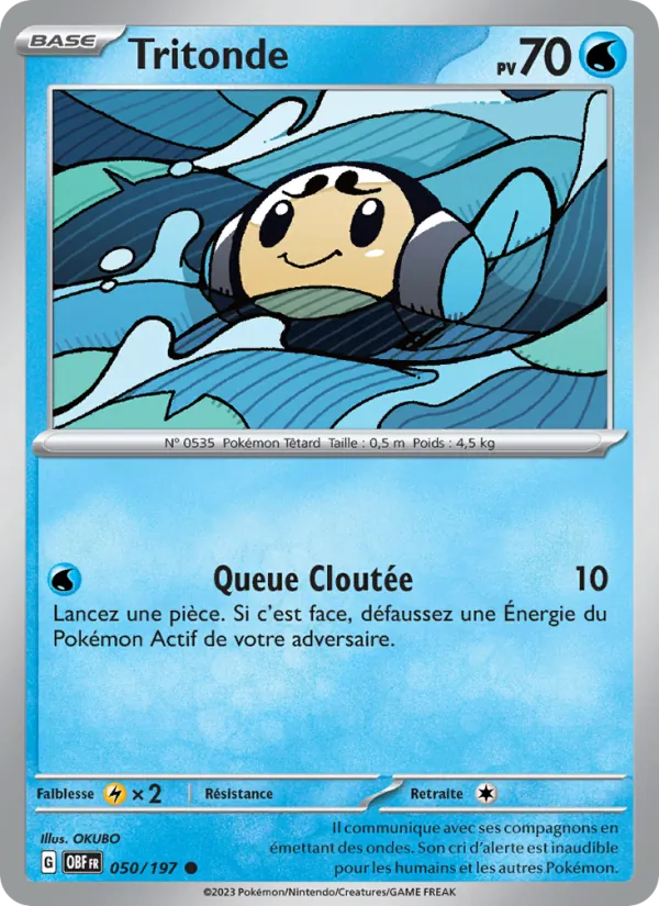 Tritonde 50/197 — EV03 – Flammes Obsidiennes — Carte Pokémon française