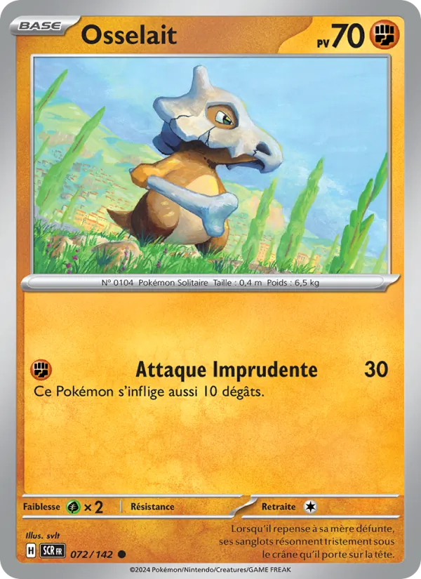 Osselait 72/142 — EV07 — Couronne Stellaire — Carte Pokémon française