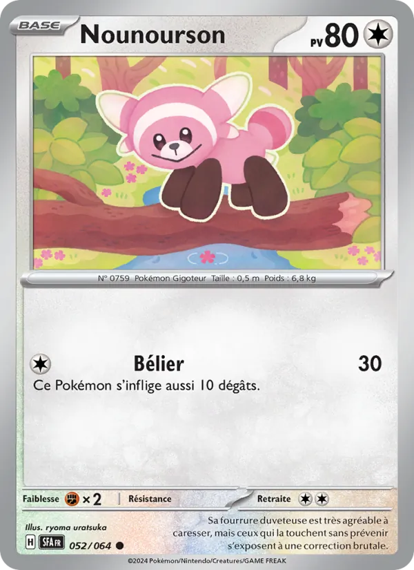 Nounourson 52/64 — EV06.5 – Fable Nébuleuse — Carte Pokémon française