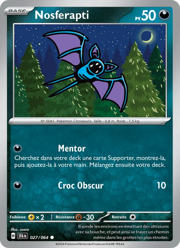 Nosferapti 27/64 — EV06.5 – Fable Nébuleuse — Carte Pokémon française