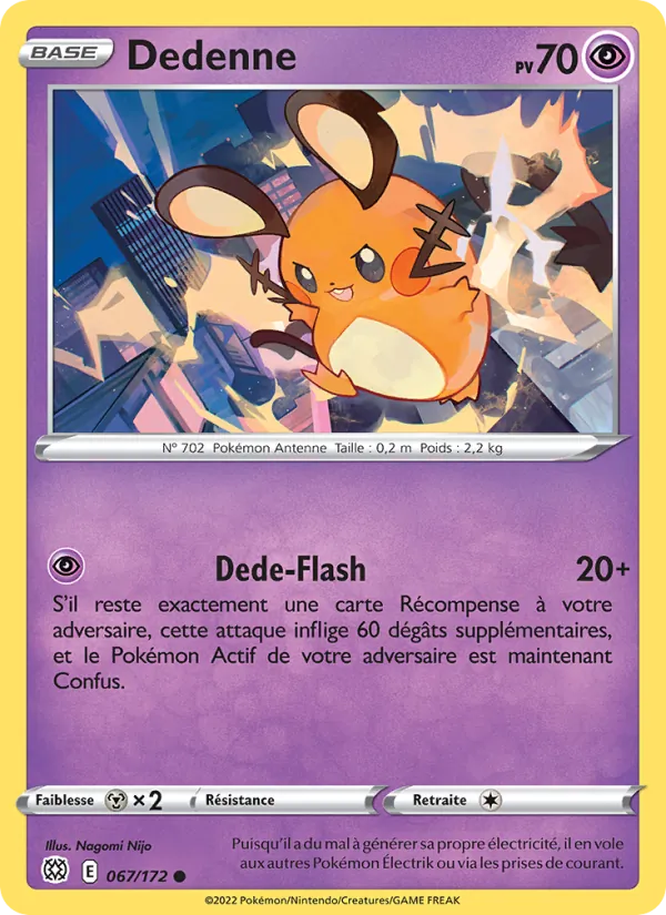 Dedenne 67/172 — EB09 - Stars Etincelantes — Carte Pokémon française