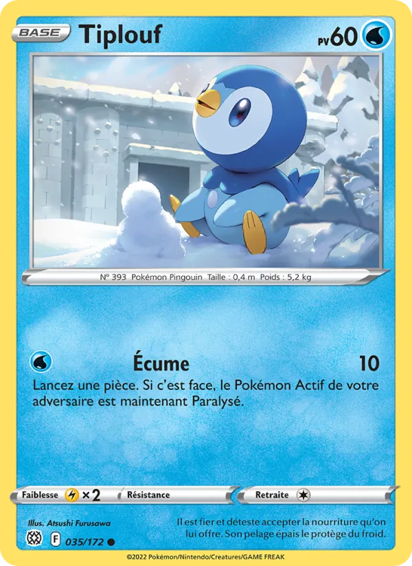 Tiplouf 35/172 — EB09 - Stars Etincelantes — Carte Pokémon française