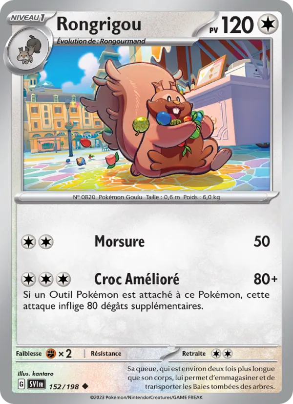 Rongrigou 152/198 — EV01 – Écarlate et Violet — Carte Pokémon française
