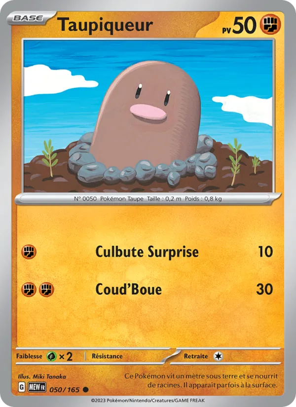 Taupiqueur 50/165 — EV03.5 — 151 — Carte Pokémon française