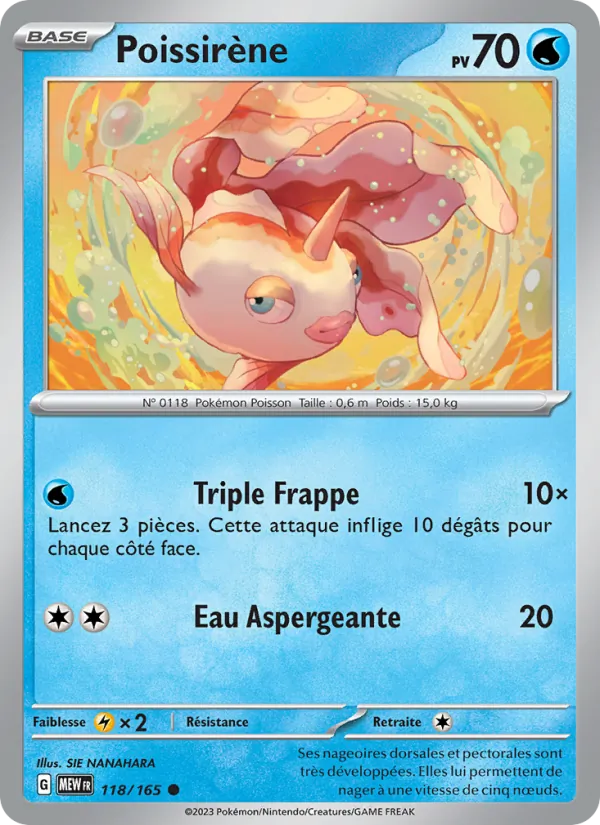 Poissirène 118/165 — EV03.5 — 151 — Carte Pokémon française