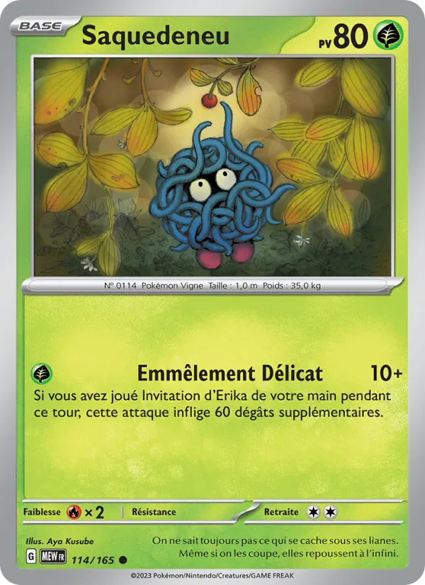 Saquedeneu 114/165 — EV03.5 — 151 — Carte Pokémon française