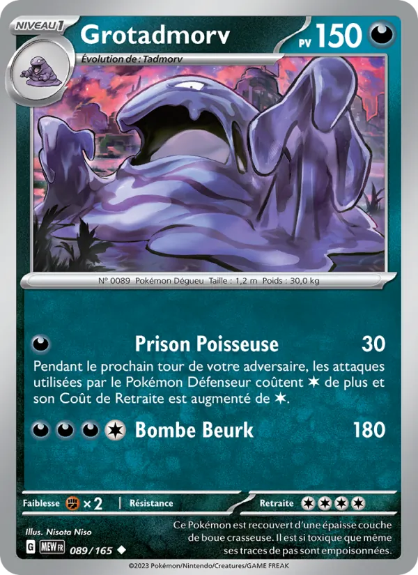 Grotadmorv 89/165 — EV03.5 — 151 — Carte Pokémon française