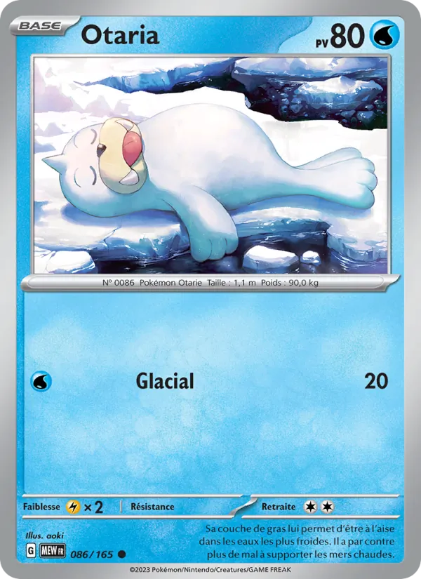 Otaria 86/165 — EV03.5 — 151 — Carte Pokémon française
