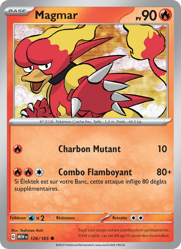 Magmar 126/165 — EV03.5 — 151 — Carte Pokémon française