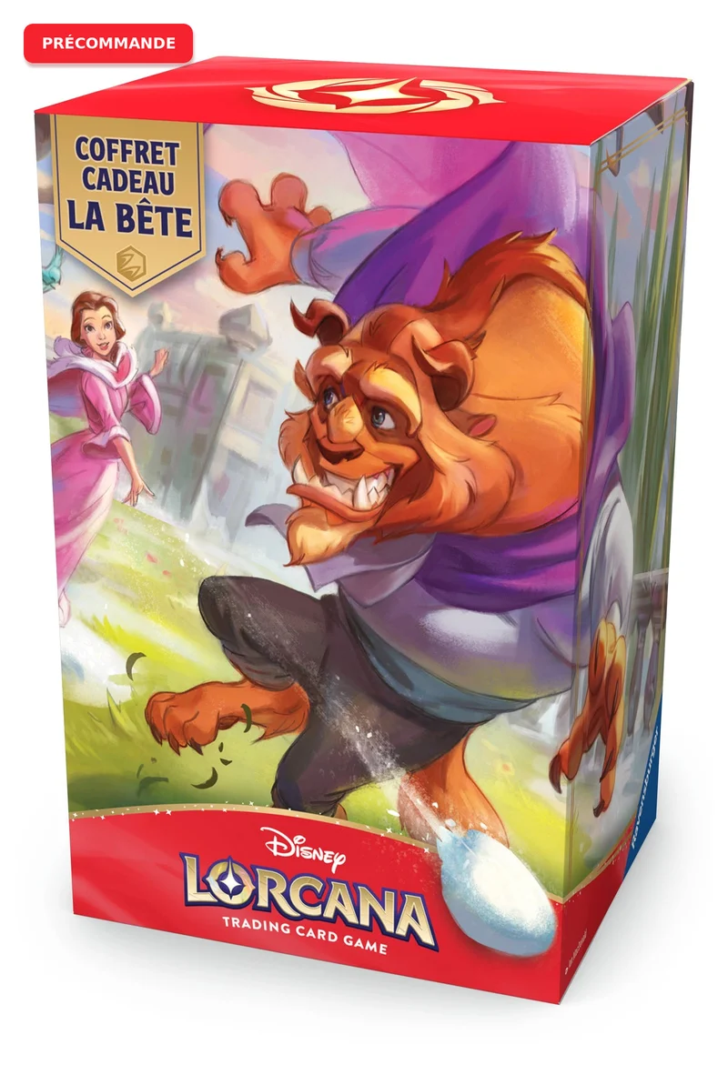 Coffret Cadeau Disney Lorcana – La Bête – 5 Boosters – Français
