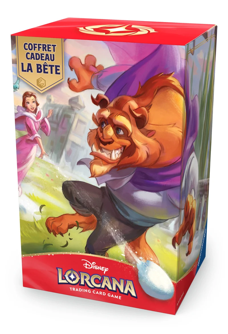Coffret Cadeau Disney Lorcana – La Bête – 5 Boosters – Français