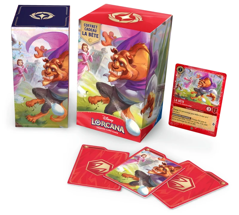 Coffret Cadeau Disney Lorcana – La Bête – 5 Boosters – Français