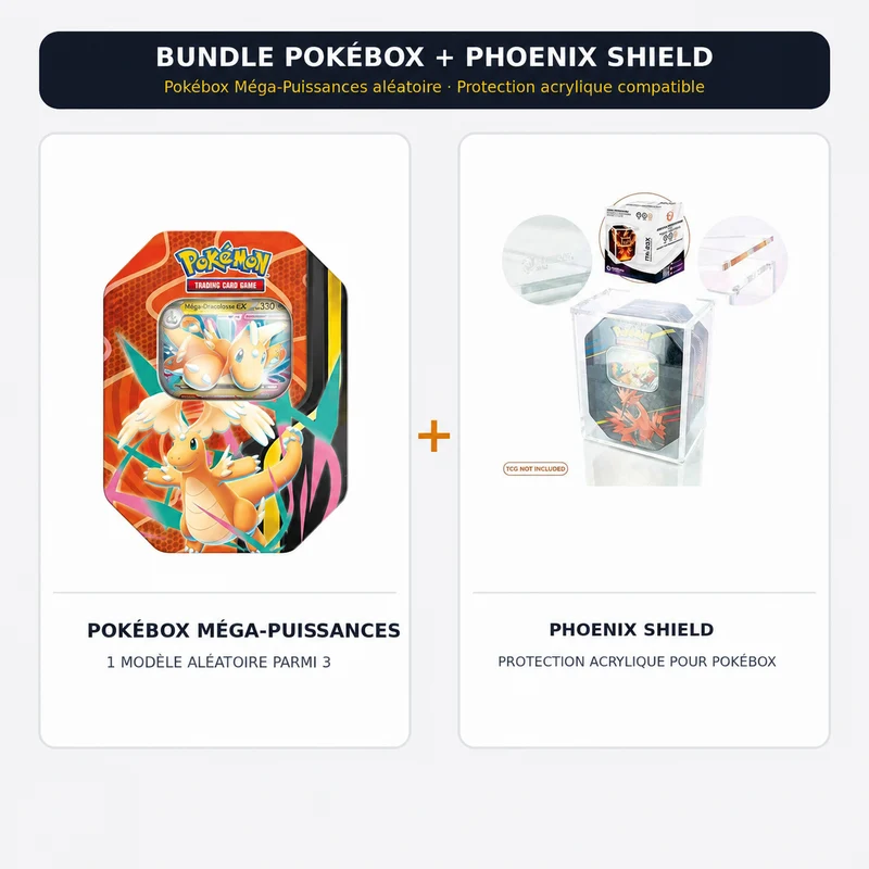Bundle Pokébox Méga-Puissances + Protection Phoenix Shield – Français