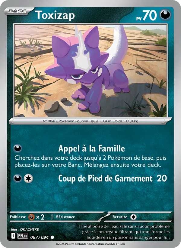 Toxizap 67/94 — ME02 – Flammes Fantasmagoriques — Carte Pokémon française