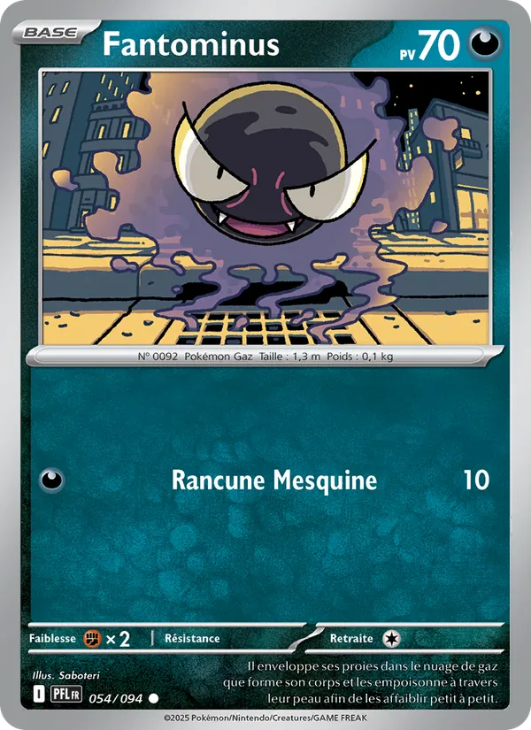 Fantominus 54/94 — ME02 – Flammes Fantasmagoriques — Carte Pokémon française