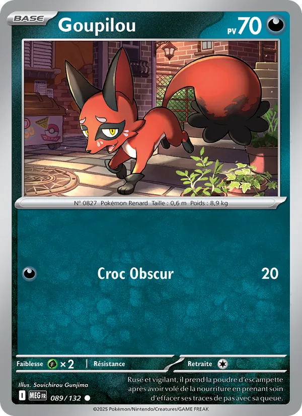 Goupilou 89/132 — ME01 — Méga-Évolution — Carte Pokémon française