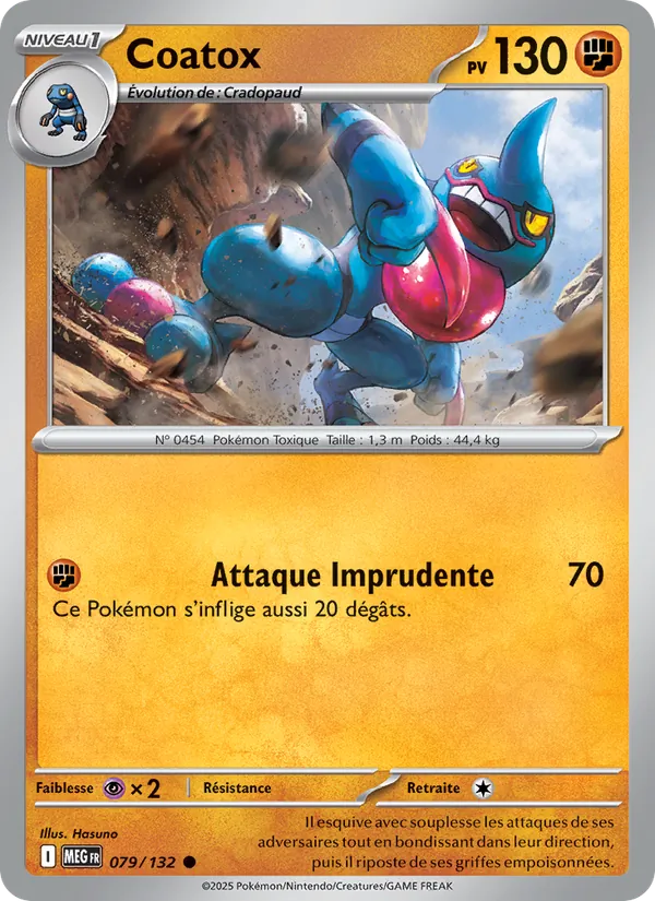 Coatox 79/132 — ME01 — Méga-Évolution — Carte Pokémon française