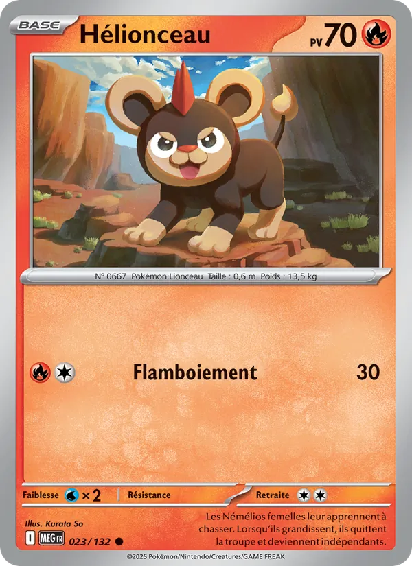 Hélionceau 23/132 — ME01 — Méga-Évolution — Carte Pokémon française