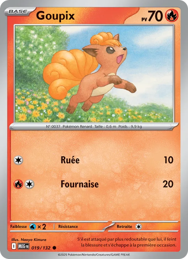 Goupix 19/132 — ME01 — Méga-Évolution — Carte Pokémon française