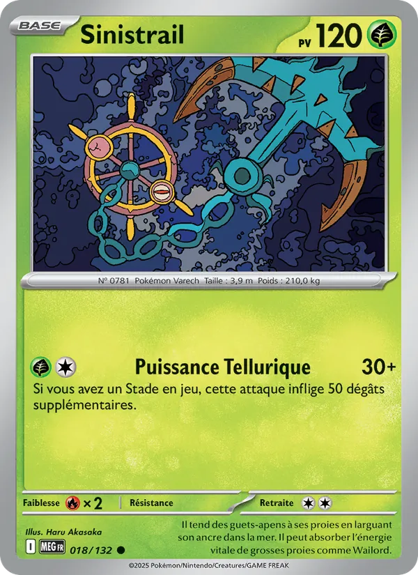 Sinistrail 18/132 — ME01 — Méga-Évolution — Carte Pokémon française