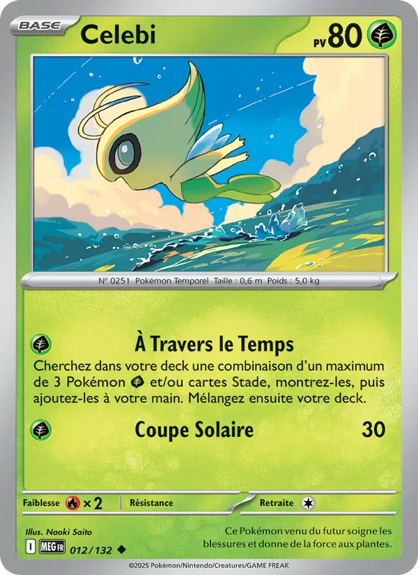 Celebi 12/132 — ME01 — Méga-Évolution — Carte Pokémon française