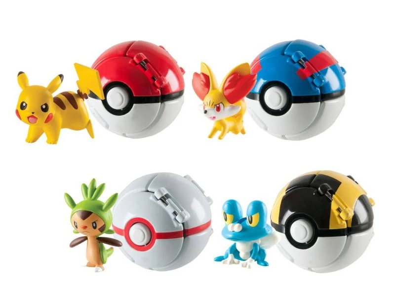 Poke Ball Set avec 12 Pokeballs et figurines Pokemon