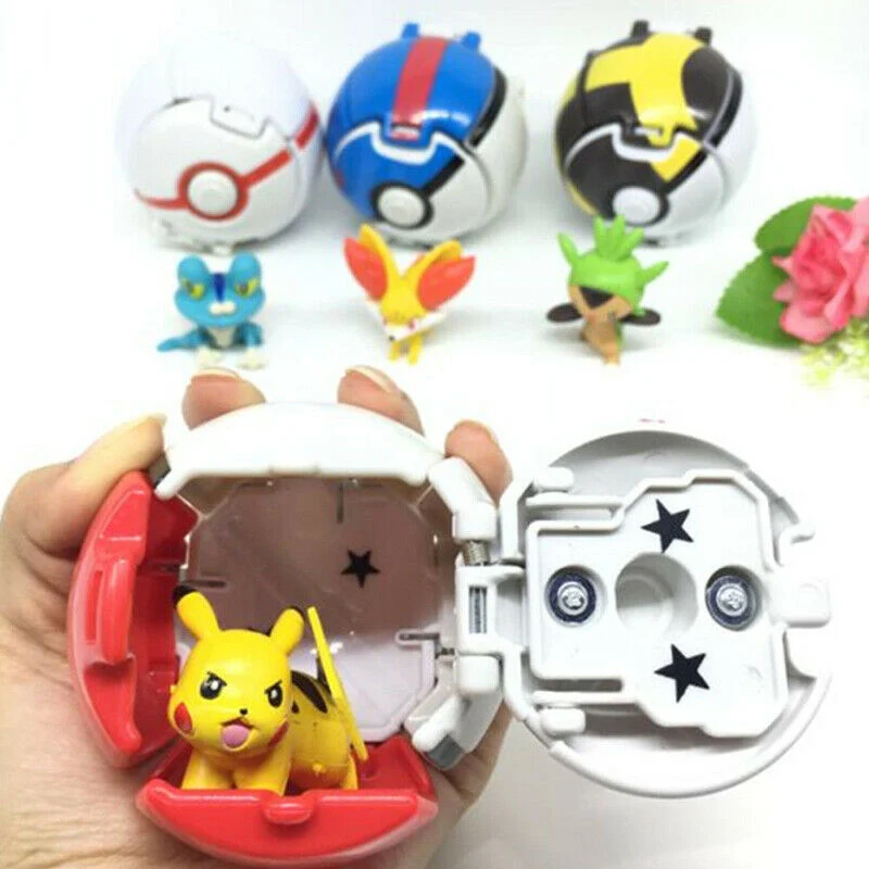 Poke Ball Set avec 12 Pokeballs et figurines Pokemon