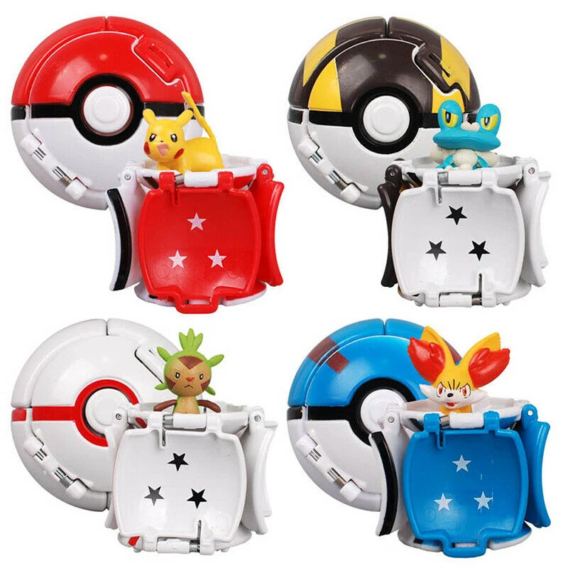 Poke Ball Set avec 12 Pokeballs et figurines Pokemon