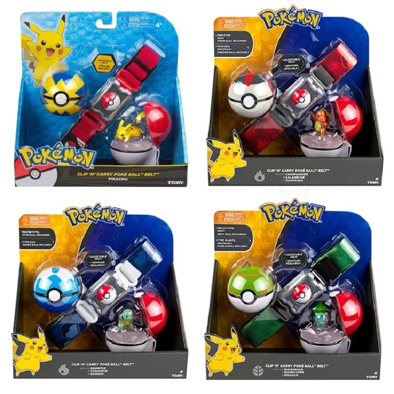 Ensemble d'entraîneur de Pokémon avec ceinture, pokeball, sac et figurine