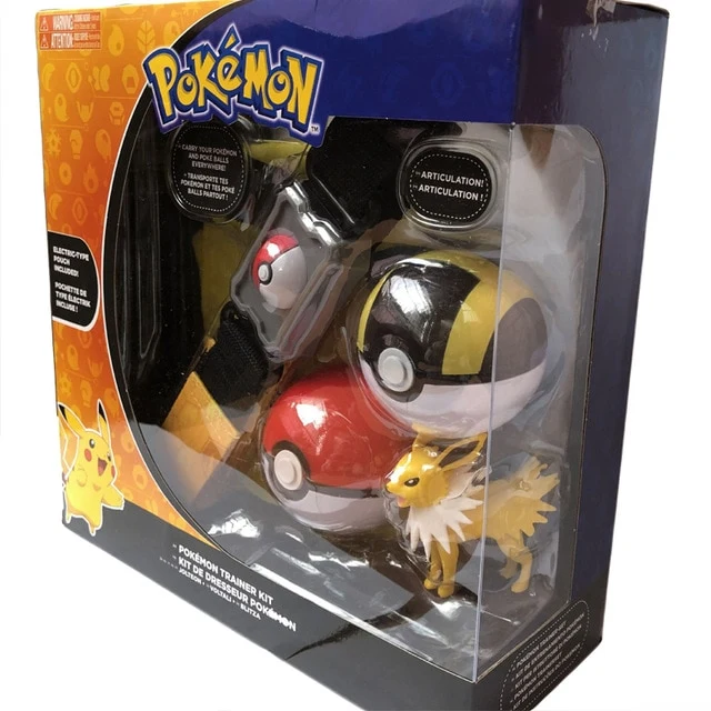 Ensemble d'entraîneur de Pokémon avec ceinture, pokeball, sac et figurine