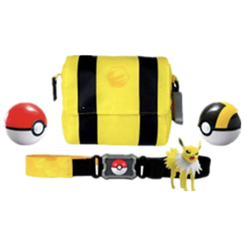 Ensemble d'entraîneur de Pokémon avec ceinture, pokeball, sac et figurine