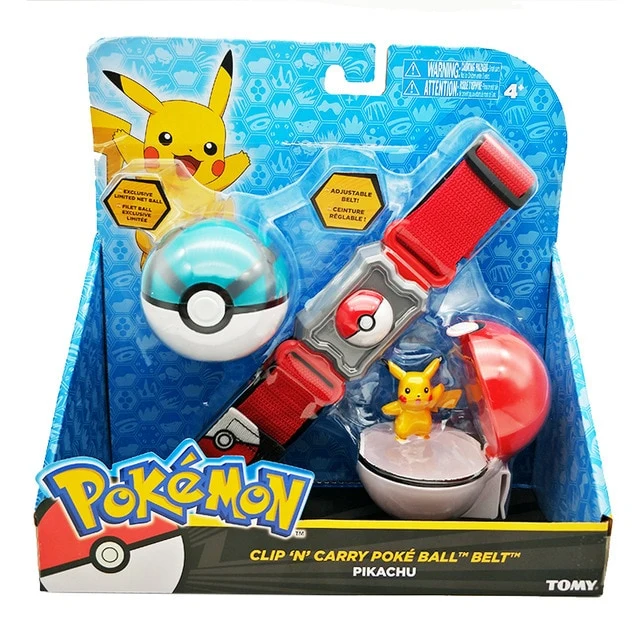 Ensemble d'entraîneur de Pokémon avec ceinture, pokeball, sac et figurine