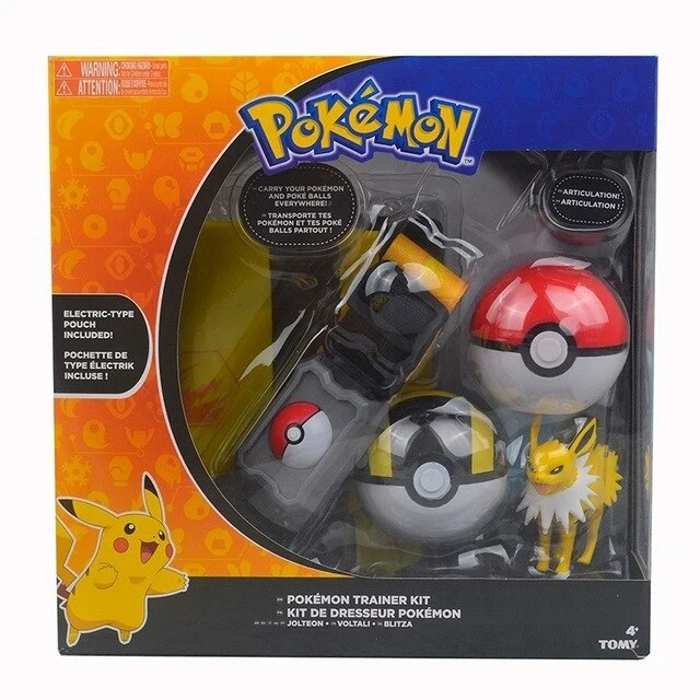 Ensemble d'entraîneur de Pokémon avec ceinture, pokeball, sac et figurine