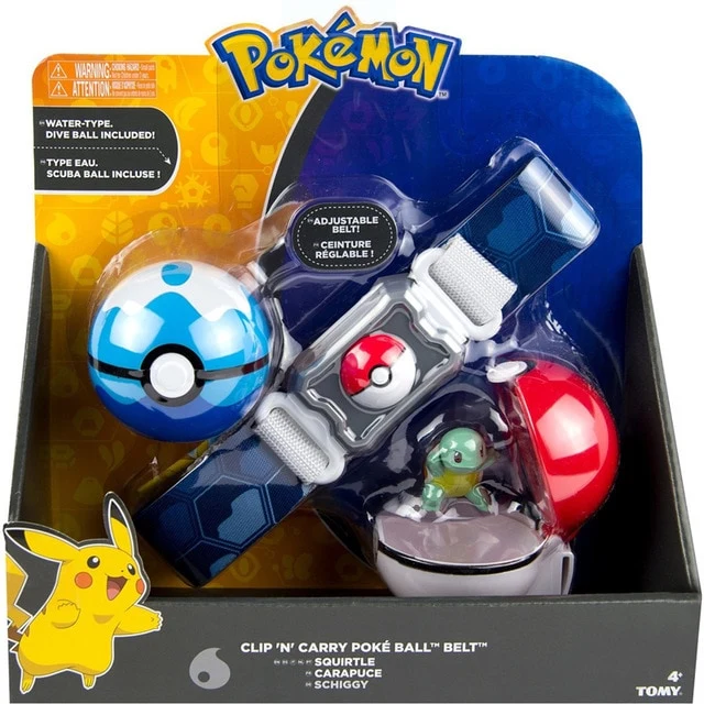 Ensemble d'entraîneur de Pokémon avec ceinture, pokeball, sac et figurine