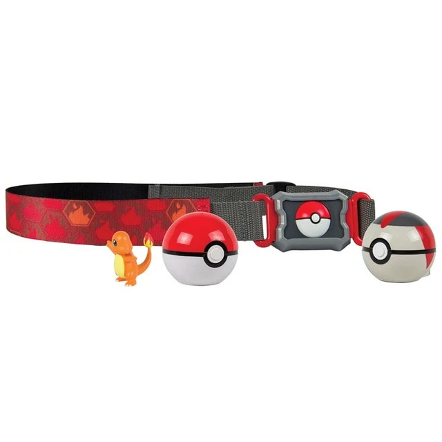 Ensemble d'entraîneur de Pokémon avec ceinture, pokeball, sac et figurine
