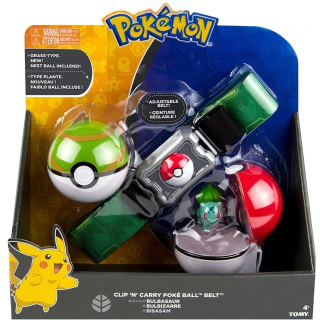 Ensemble d'entraîneur de Pokémon avec ceinture, pokeball, sac et figurine