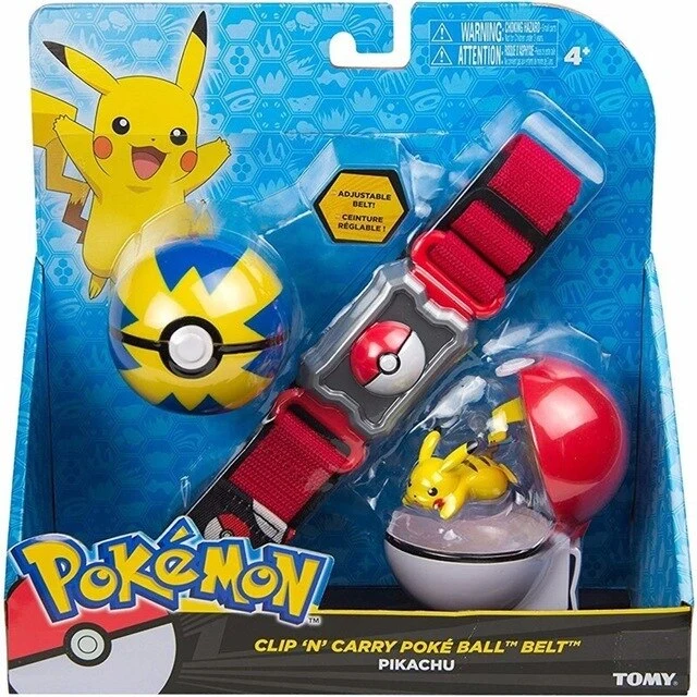 Ensemble d'entraîneur de Pokémon avec ceinture, pokeball, sac et figurine