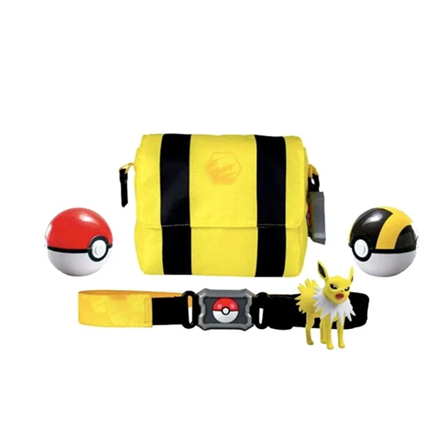 Ensemble d'entraîneur de Pokémon avec ceinture, pokeball, sac et figurine