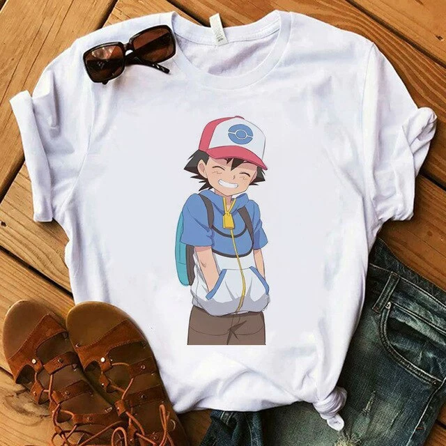 T-Shirt Pokemon pour Femmes / Filles Snorlax Togepi Squirtle T-Shirt Japonais