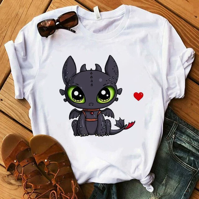 T-Shirt Pokemon pour Femmes / Filles Snorlax Togepi Squirtle T-Shirt Japonais
