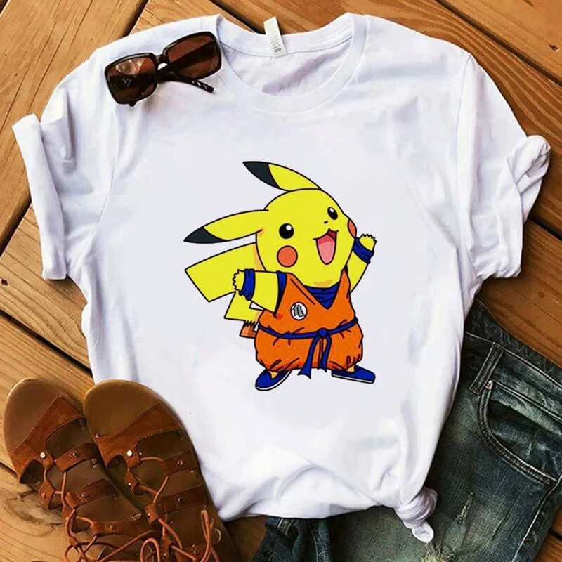 T-Shirt Pokemon pour Femmes / Filles Snorlax Togepi Squirtle T-Shirt Japonais
