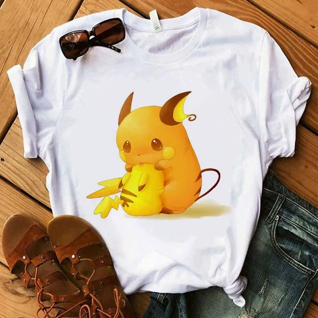 T-Shirt Pokemon pour Femmes / Filles Snorlax Togepi Squirtle T-Shirt Japonais