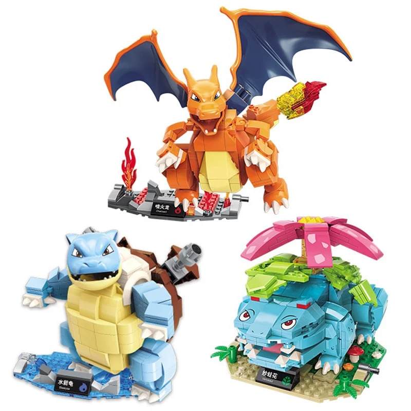 Pokemon Turtok, Bisaflor, figurines de blocs de construction Charizard Action