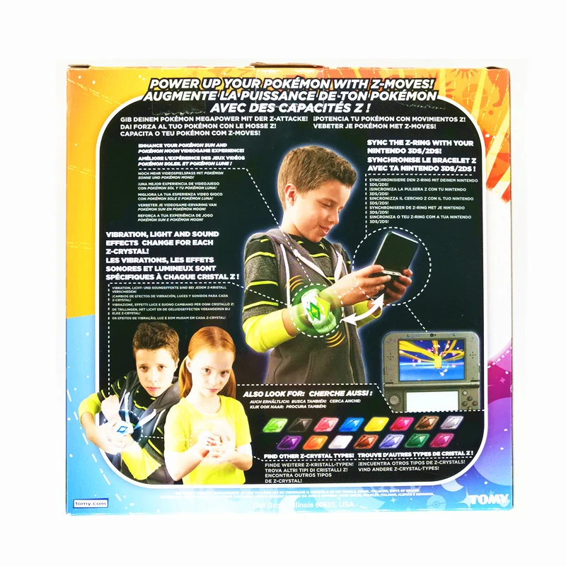 Bracelet Pokemon Z-ring avec 2 cristaux et figurine Pikachu