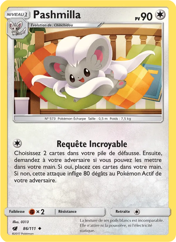 Pashmilla 86/111 — SL4 – Invasion Carmin — Carte Pokémon française