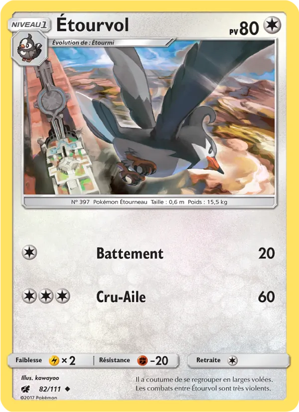 Étourvol 82/111 — SL4 – Invasion Carmin — Carte Pokémon française