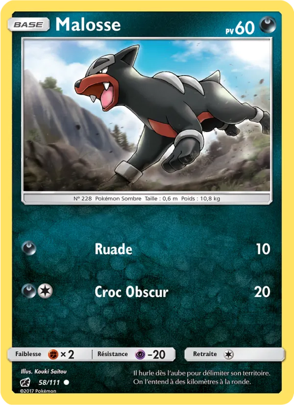 Malosse 58/111 — SL4 – Invasion Carmin — Carte Pokémon française